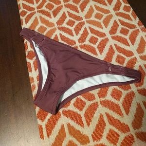 NWT Rhythm bikini ruched purple my cheeky pant